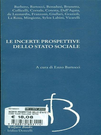 Incerte prospettive dello Stato sociale in Italia - copertina