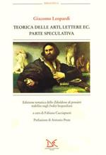 Teorica delle arti, lettere. Parte speculativa. Vol. 4