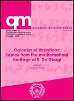 Calculus of variations: topics from the mathematical heritage of Ennio De Giorgi