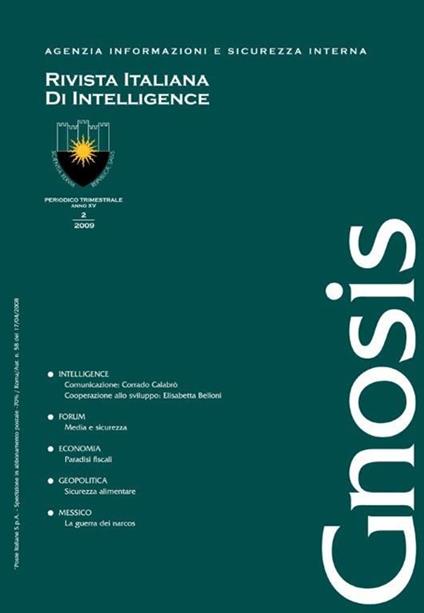 Gnosis. Rivista italiana di Intelligence (2009). Vol. 2 - copertina