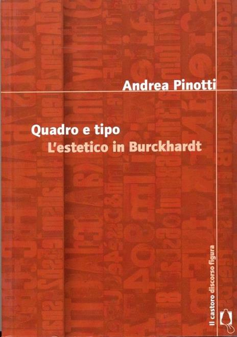Quadro e tipo. L'estetico in Burckhardt - Andrea Pinotti - copertina