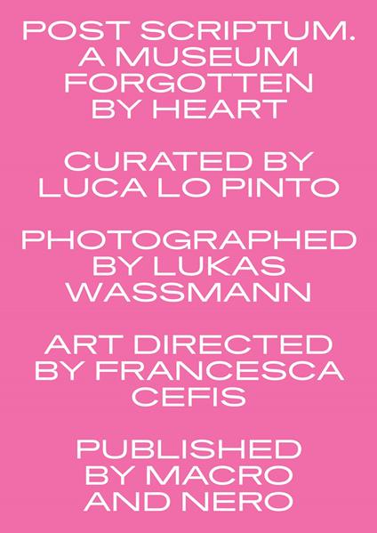 Post scriptum. A museum forgotten by heart - Lukas Wassmann - copertina