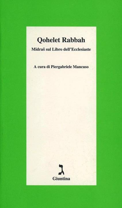 Qohelet Rabbah. Midras sul libro dell'Ecclesiaste - copertina