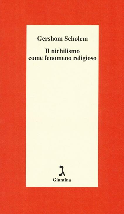 Il nichilismo come fenomeno religioso - Gershom Scholem - copertina