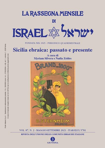 La rassegna mensile di Israel. Vol. 87/2 - copertina