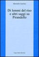 Di lemmi del riso e altri saggi su Pirandello - Marinella Cantelmo - copertina