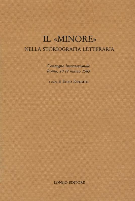 Il «minore» nella storiografia letteraria - copertina