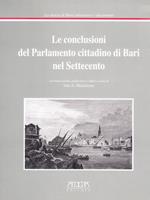 Le conclusioni del parlamento cittadino di Bari nel Settecento