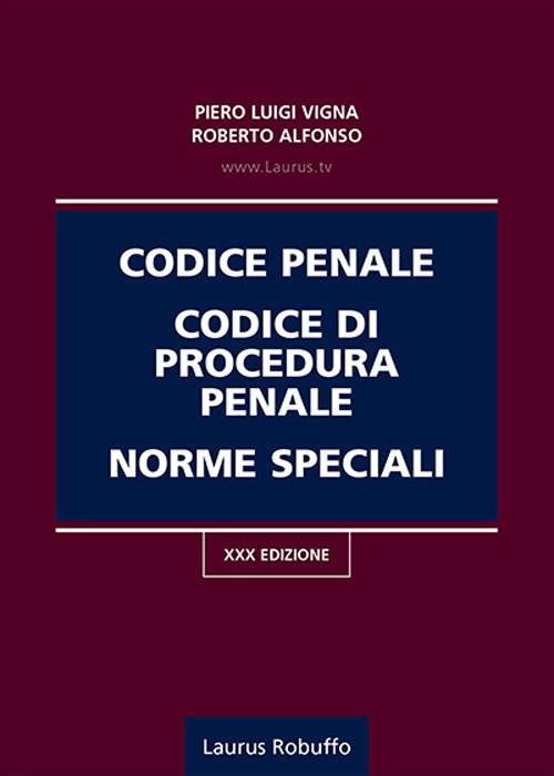 Codice penale, codice di procedura penale, norme speciali - Piero Luigi Vigna,Roberto Alfonso - copertina