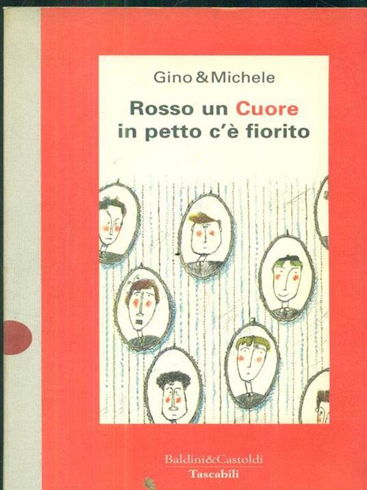 Rosso un cuore in petto c'è fiorito - Gino & Michele - copertina