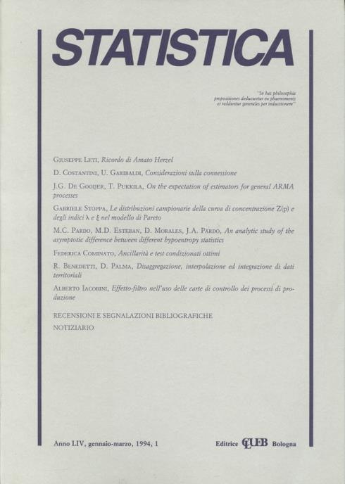 Statistica. Vol. 1 - copertina