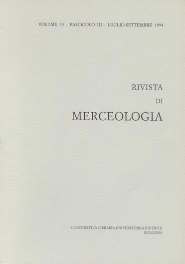 Rivista di merceologia (1994). Vol. 3 - copertina