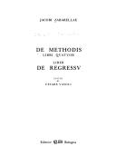 De metodis. Libri quatuor. Liber de regressu (Venezia, LXXVIII)