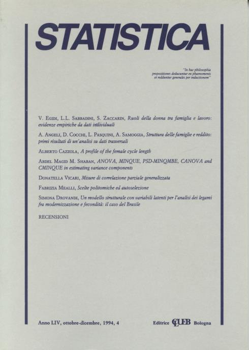 Statistica (1994). Vol. 4 - copertina