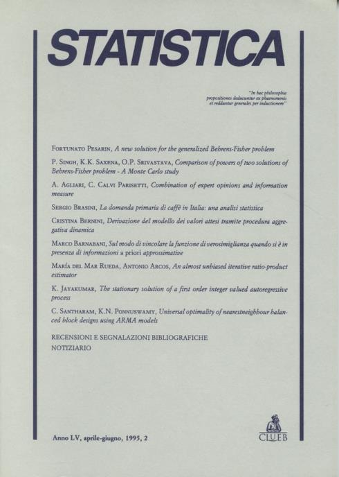 Statistica (1995). Vol. 2 - copertina