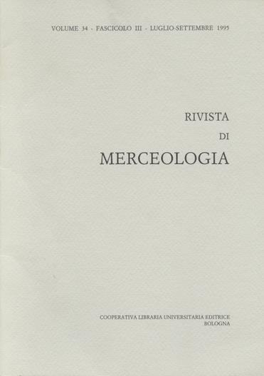 Rivista di merceologia (1995). Vol. 3 - copertina