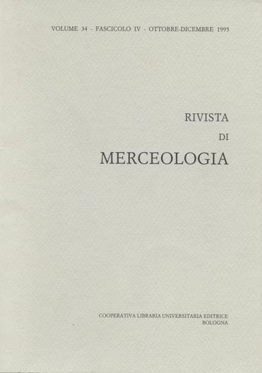 Rivista di merceologia (1995). Vol. 4 - copertina