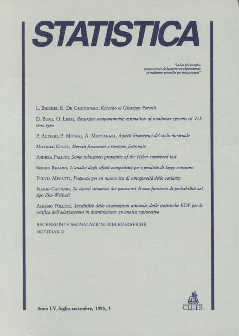 Statistica (1995). Vol. 3 - copertina