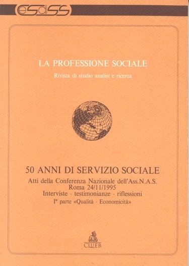 La professione sociale (1996) (1). 50 anni di servizio sociale - copertina