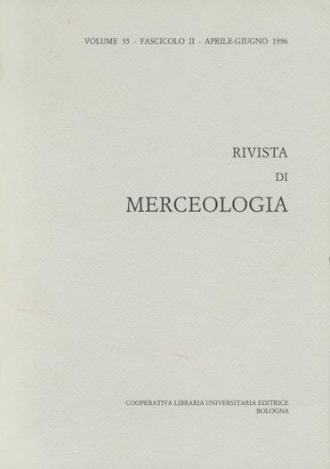 Rivista di merceologia (1996). Vol. 2 - copertina