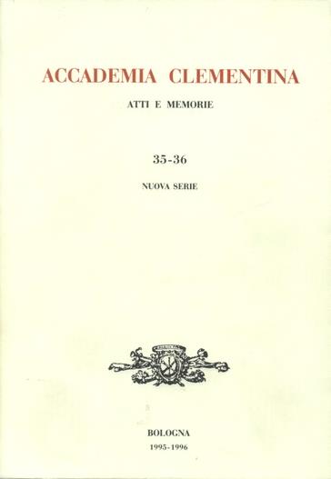 Accademia Clementina. Atti e memorie. Nuova serie (35-36) - copertina