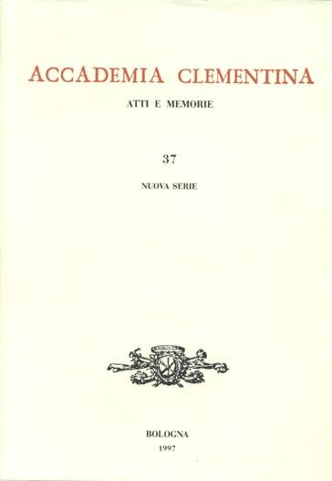 Accademia Clementina. Atti e memorie. Nuova serie. Vol. 37 - copertina