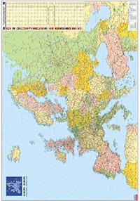 Europa unione europea. Carta geografica amministrativa stradale (carta murale plastificata) - copertina