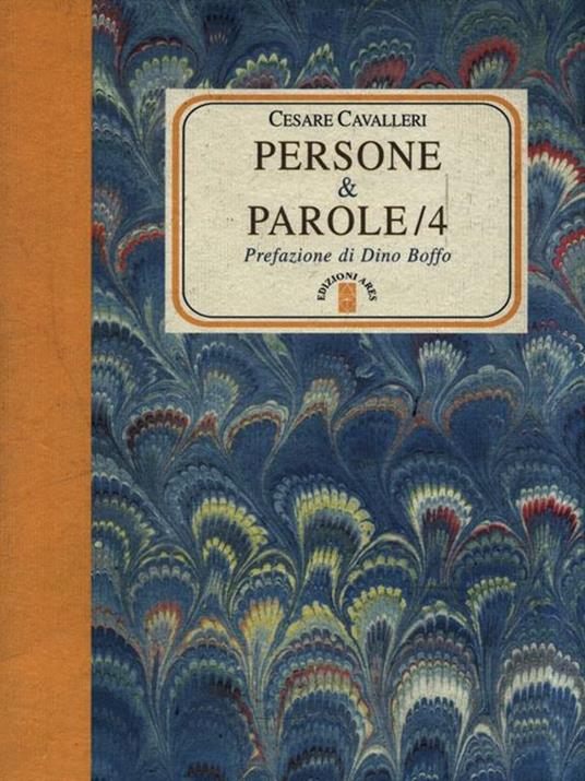 Persone e parole. Vol. 4 - Cesare Cavalleri - copertina