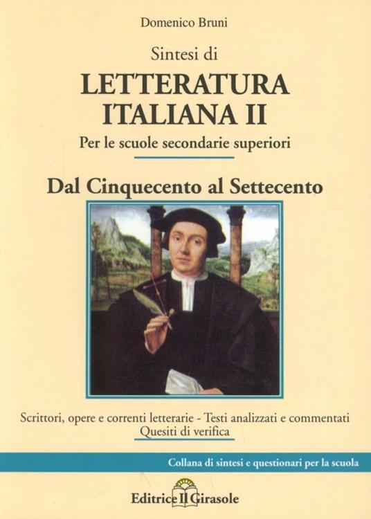 Sintesi di letteratura italiana. Vol. 2: Dal '500 al '700. - Domenico Bruni - copertina