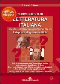 Nuovi quesiti di letteratura italiana dal neoclassicismo alla narrativa '900 - Silio Papa,Domenico Bruni - copertina