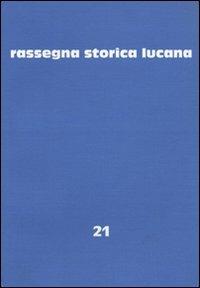 Rassegna storica lucana. Vol. 21 - copertina