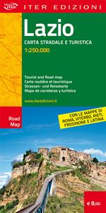 Lazio. Carta stradale e turistica 1:250.000