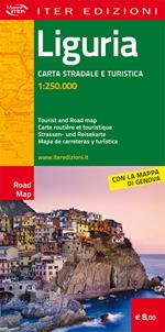 Liguria. Carta stradale e turistica 1.250.000
