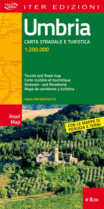 Umbria. Carta stradale e turistica 1:200.000. Ediz. multilingue - copertina