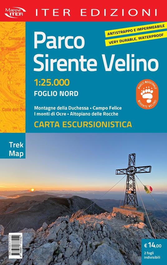 Parco Sirente Velino. Carta escursionistica 1:25.000 - copertina
