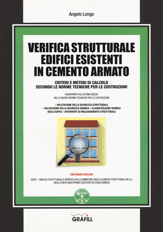 Verifica strutturale edifici esistenti in cemento armato. Con Contenuto digitale per download e accesso online - Angelo Longo - copertina