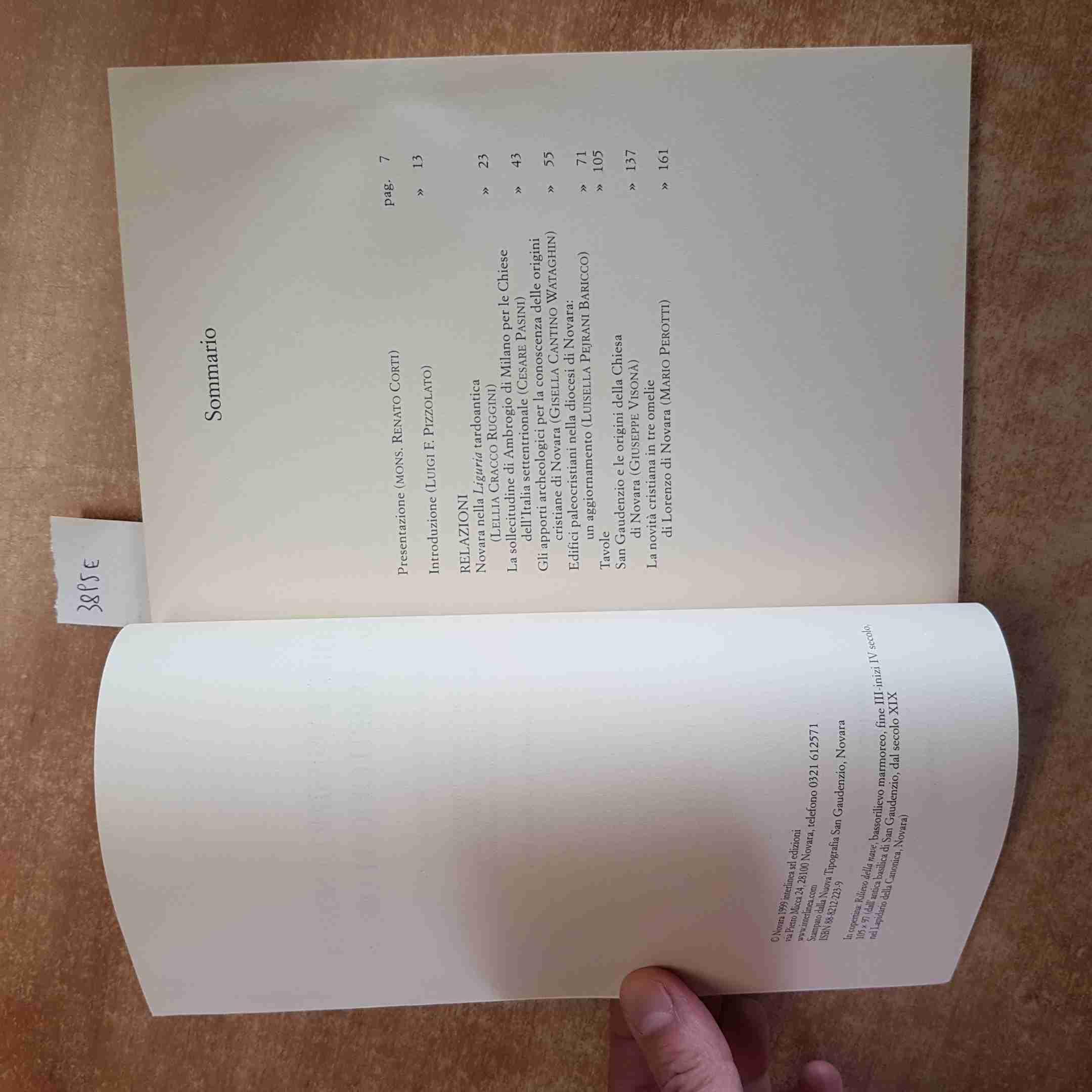 Il cristianesimo a Novara e sul territorio: le origini. Atti del Convegno (Novara, 10 ottobre 1998)