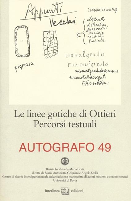 Le linee gotiche di Ottieri. Percorsi testuali - copertina