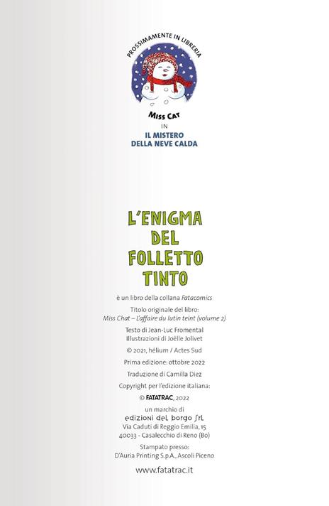 L'enigma del folletto tinto. Miss Cat. Con Segnalibro - Jean-Luc Fromental - 4