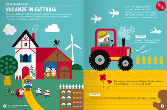La fattoria. Gioca e impara con Bau. Ediz. a colori. Con Adesivi - Team Graou - 3