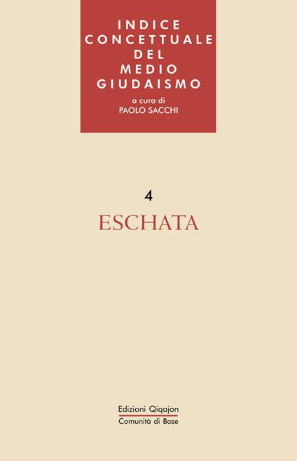 Indice concettuale del medio giudaismo. Vol. 4: Eschata - copertina