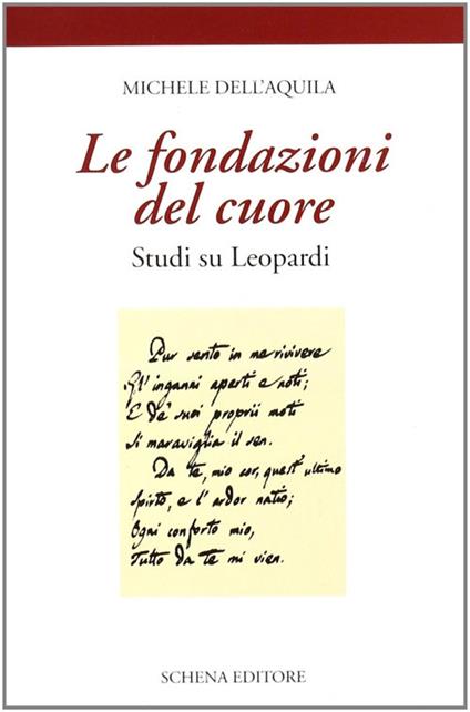 Le fondazioni del cuore. Studi su Leopardi - Michele Dell'Aquila - copertina