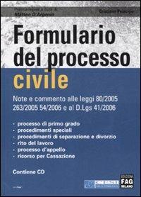 Formulario del processo civile. Con CD-ROM - Cristiano Principe - copertina