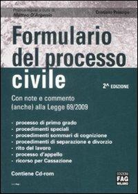 Formulario del processo civile. Con CD-ROM - Cristiano Principe - copertina