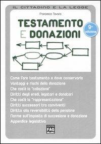 Testamento e donazioni - Francesco Tavano - copertina