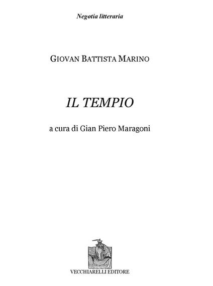 Il tempio - Giovan Battista Marino - copertina