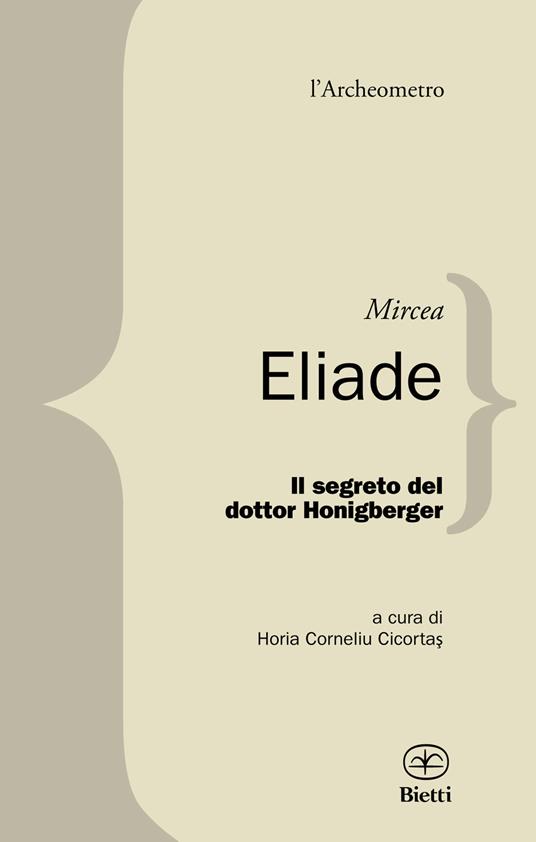 Il segreto del dottor Honigberger - Mircea Eliade - copertina