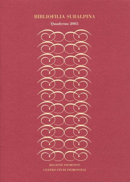 Bibliofilia subalpina. Quaderno (2005) - copertina