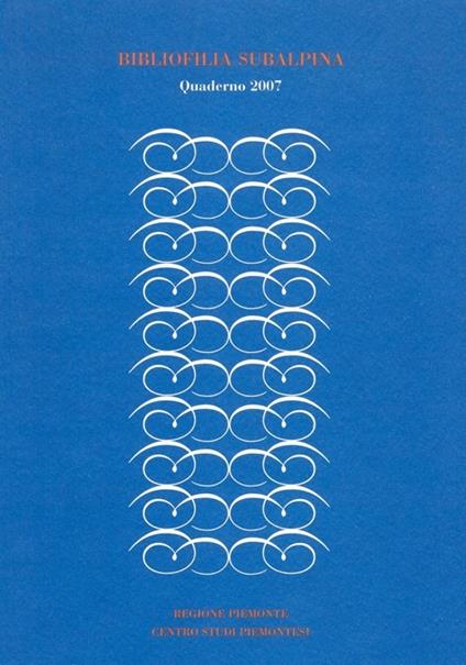 Bibliofilia subalpina. Quaderno (2007) - copertina
