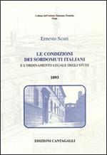 Le condizioni dei sordomuti italiani e l'ordinamento legale degli studi